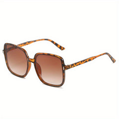 Large Square Sunglasses Rivet Decor Gradient Glasses UV400