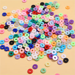 4200pcs 28-Grid 6mm Flat Round Clay Beads Jewelry Making DIY Girls Craft