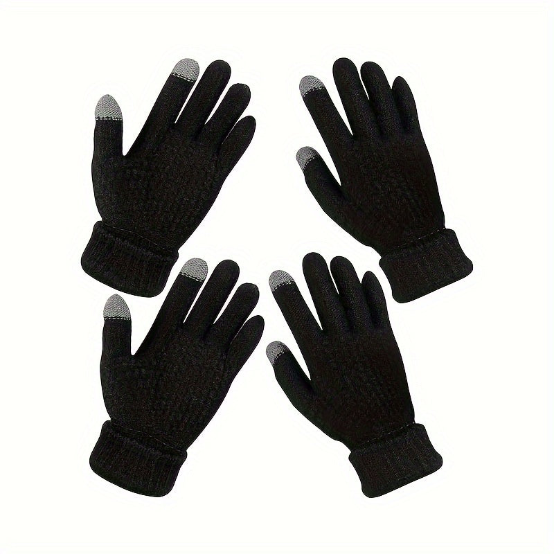Women's Winter Touch Screen Gloves Warm Fleece Lined Knit Gloves