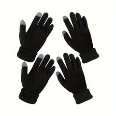 Women's Winter Touch Screen Gloves Warm Fleece Lined Knit Gloves