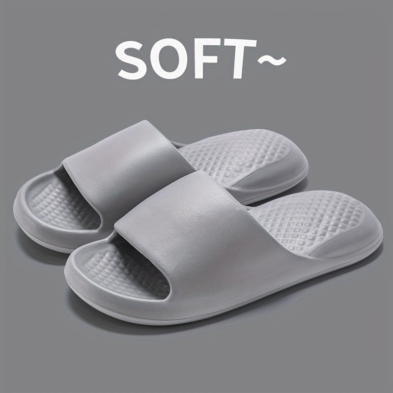 Minimalist Soft Solid Non Slip Bath Shoes Women's Home Slides