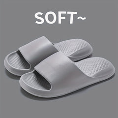 Minimalist Soft Solid Non Slip Bath Shoes Women's Home Slides