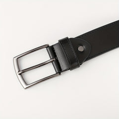 High End Embossed Sports Square Casual Belt PU Men's Leather Belt
