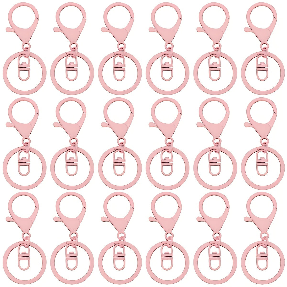 30Pcs Metal Lobster Clasp Keychain Rings DIY Jewelry Making