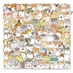 100 Hamster Graffiti Stickers for Notebooks and Cups