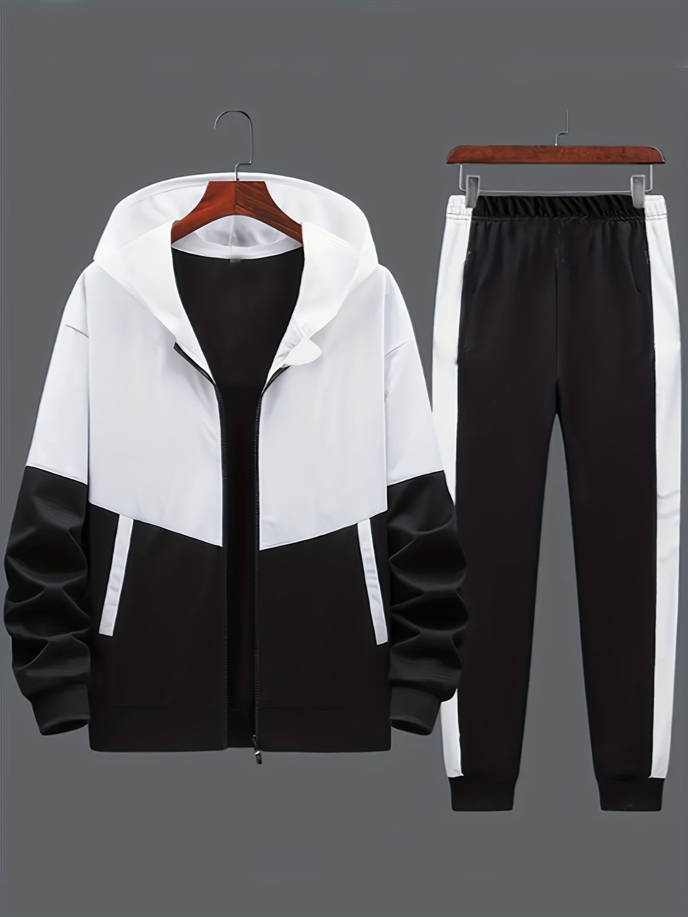 Boys Zip Hoodie & Sweatpants Set Casual Kids Clothes