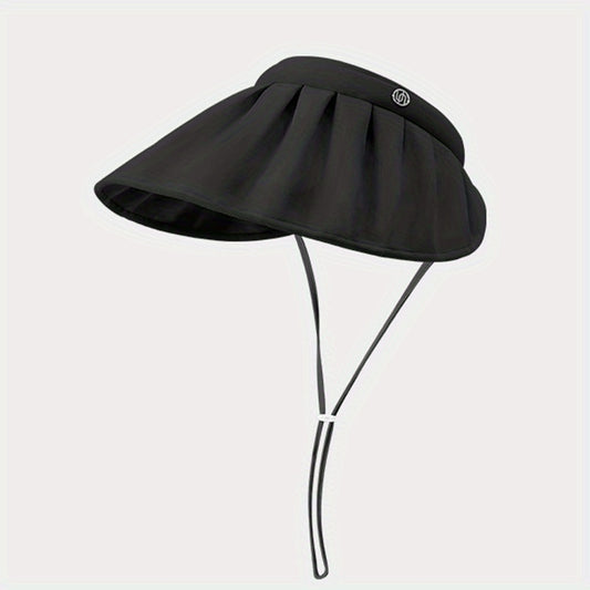 Women Ruched Detail Sun Protection Visor Hat for Spring & Summer