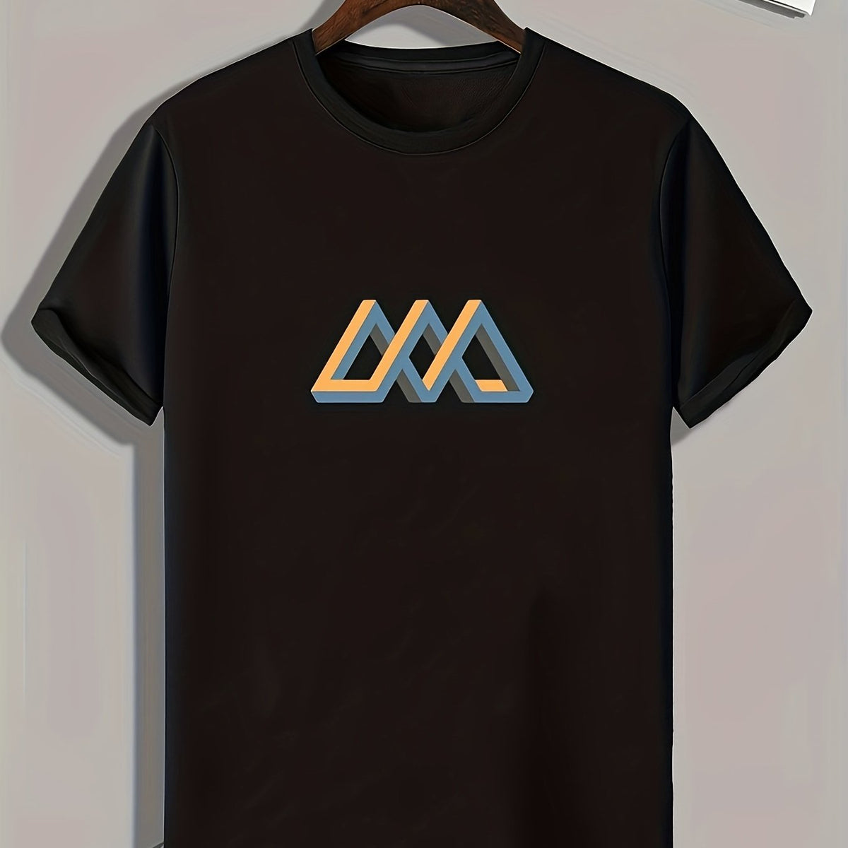 Triangle Print Men's Graphic T shirt Casual Comfy Tee for Summer