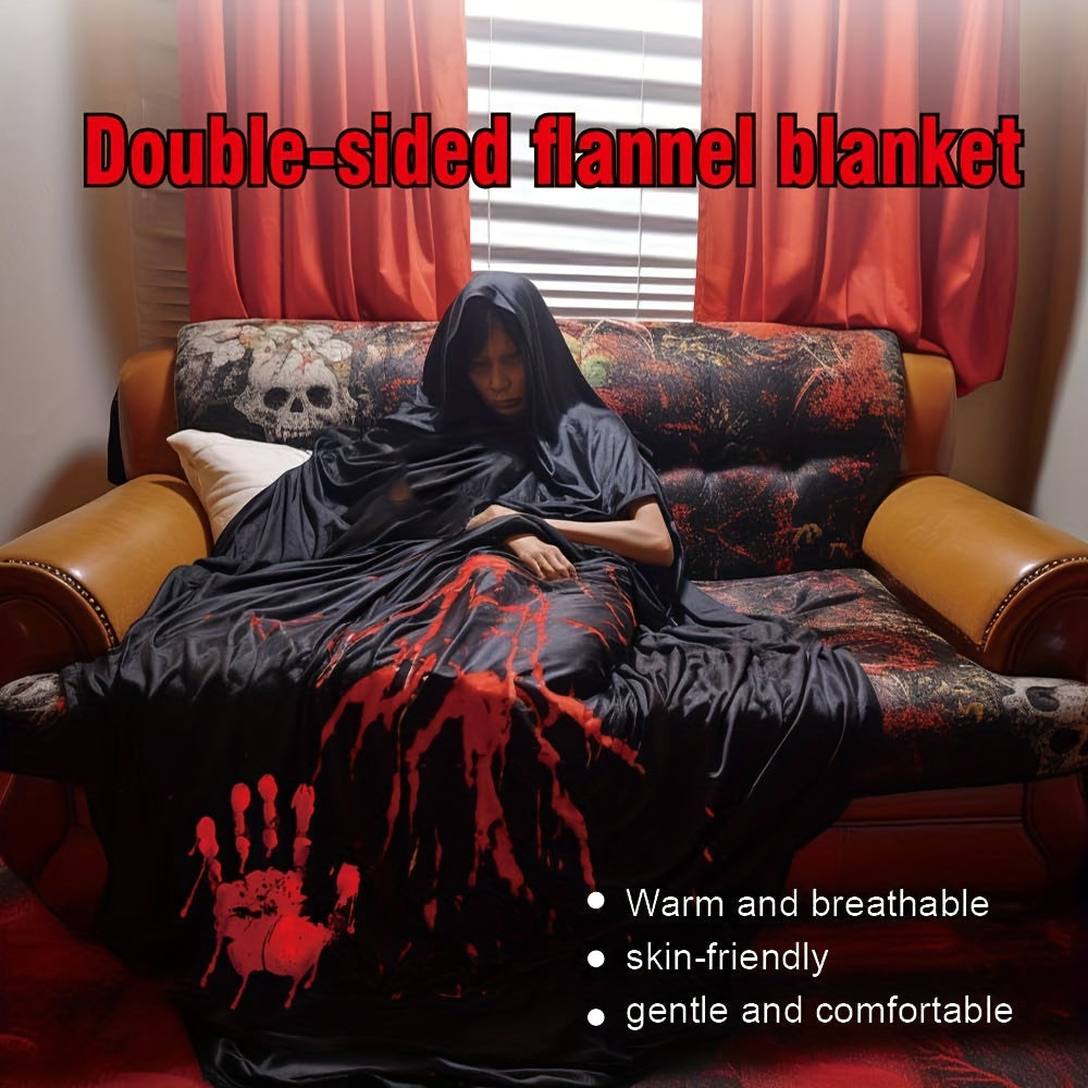 Halloween Flannel Blanket Soft Sofa Blanket For Indoor & Outdoor Use