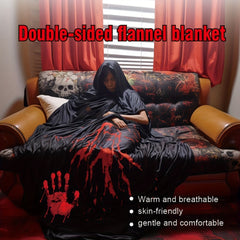 Halloween Flannel Blanket Soft Sofa Blanket For Indoor & Outdoor Use
