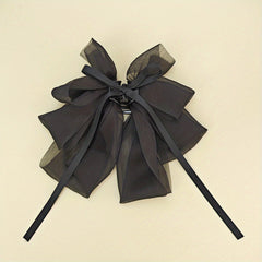 Large Mesh Bow Hair Claw Clip Ribbon Sweet Hair Claw Clip Ponytail Holder