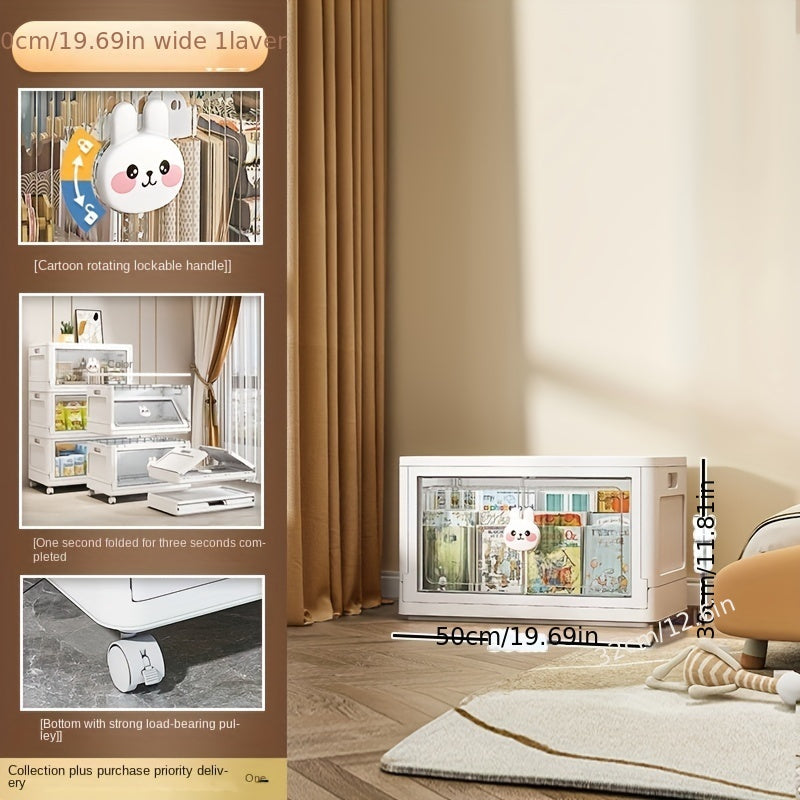 Cartoon Stacking Storage Cabinet Plastic Snack Wardrobe Toy Box