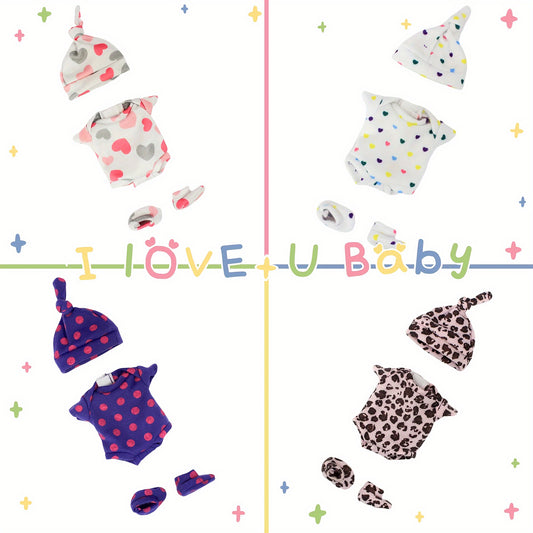 Cuddly Mini Reborn Doll Clothes Sets for Youngsters Dolls High Outfits