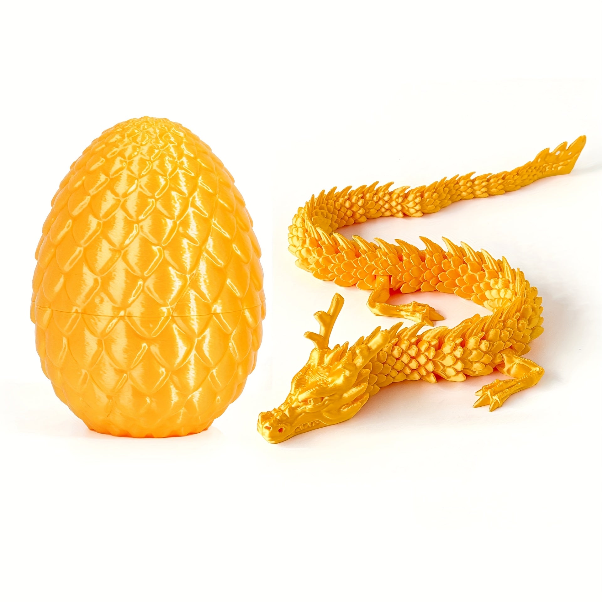 3D Printed Dragon Egg w/ Flexible Figurine Inside