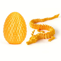 3D Printed Dragon Egg w/ Flexible Figurine Inside