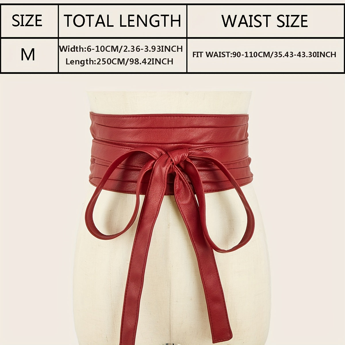 Womens PU Leather Corset Cinch Waistband Waspie Waist Belt Boho Style