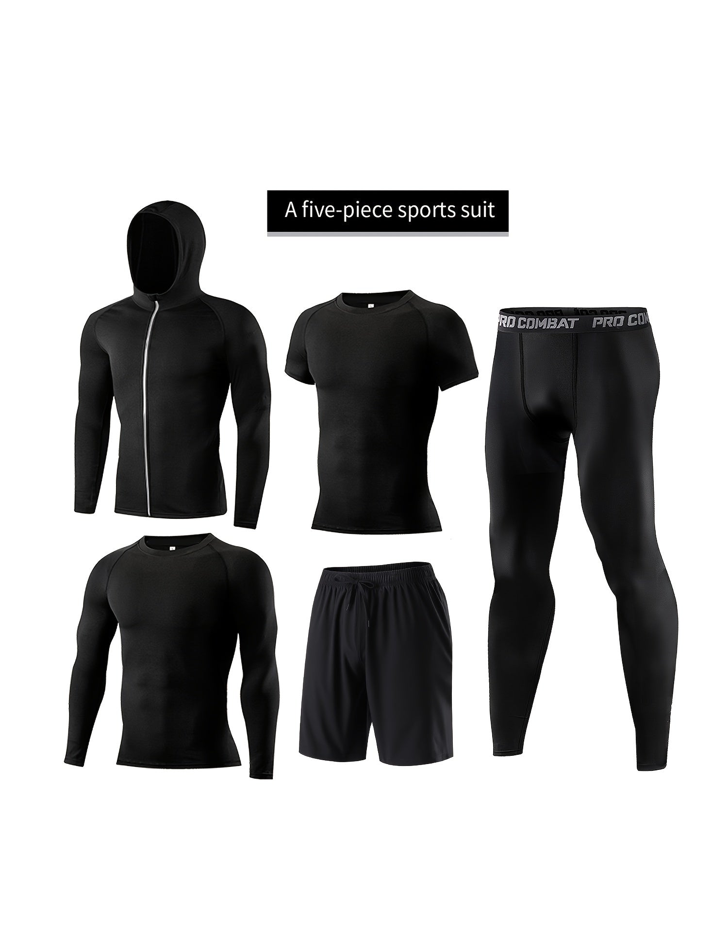 Xinso Prince Men's Compression Workout Set - Pants, Leggings, Shirts, Hoodie