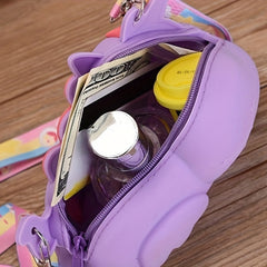 Cartoon Unicorn Silicone Coin Purse Crossbody Bag