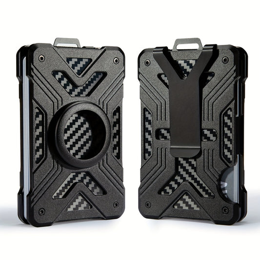 Men's RFID Blocking Aluminum Alloy Card Holder with Tracker Card