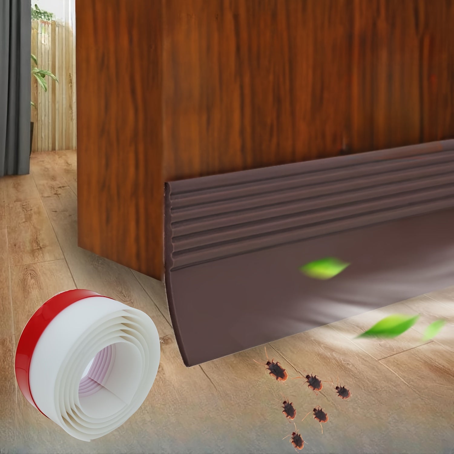 TPE Door Draft Stopper 1M Length Under Door Sweep Weather Stripping