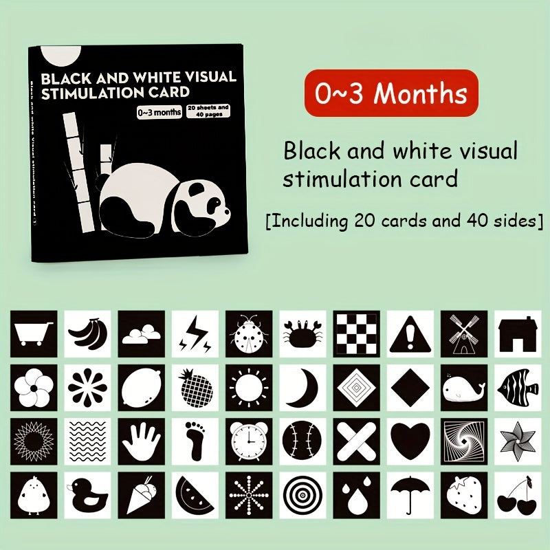 12 Months Visual Stimulation Cards Early Childhood Brain Development Toys
