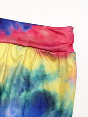  Tie Dye High Stretch Low Rise Straight Leg Pants
