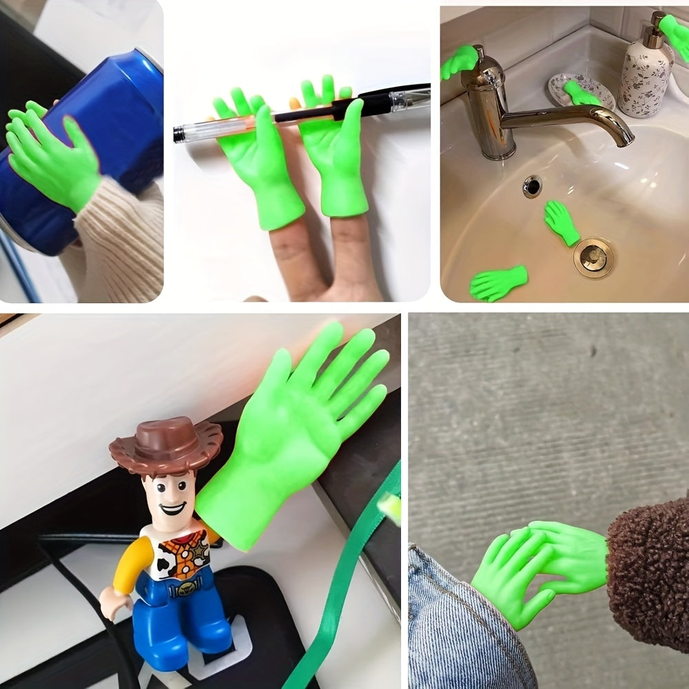 12pcs Mini Finger Hands Fluorescent Puppet Flexible Poseable Tips