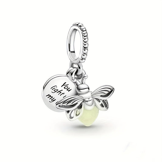 Glowworm Charm Beads Glowing For 3mm Bracelet DIY Pendant Set
