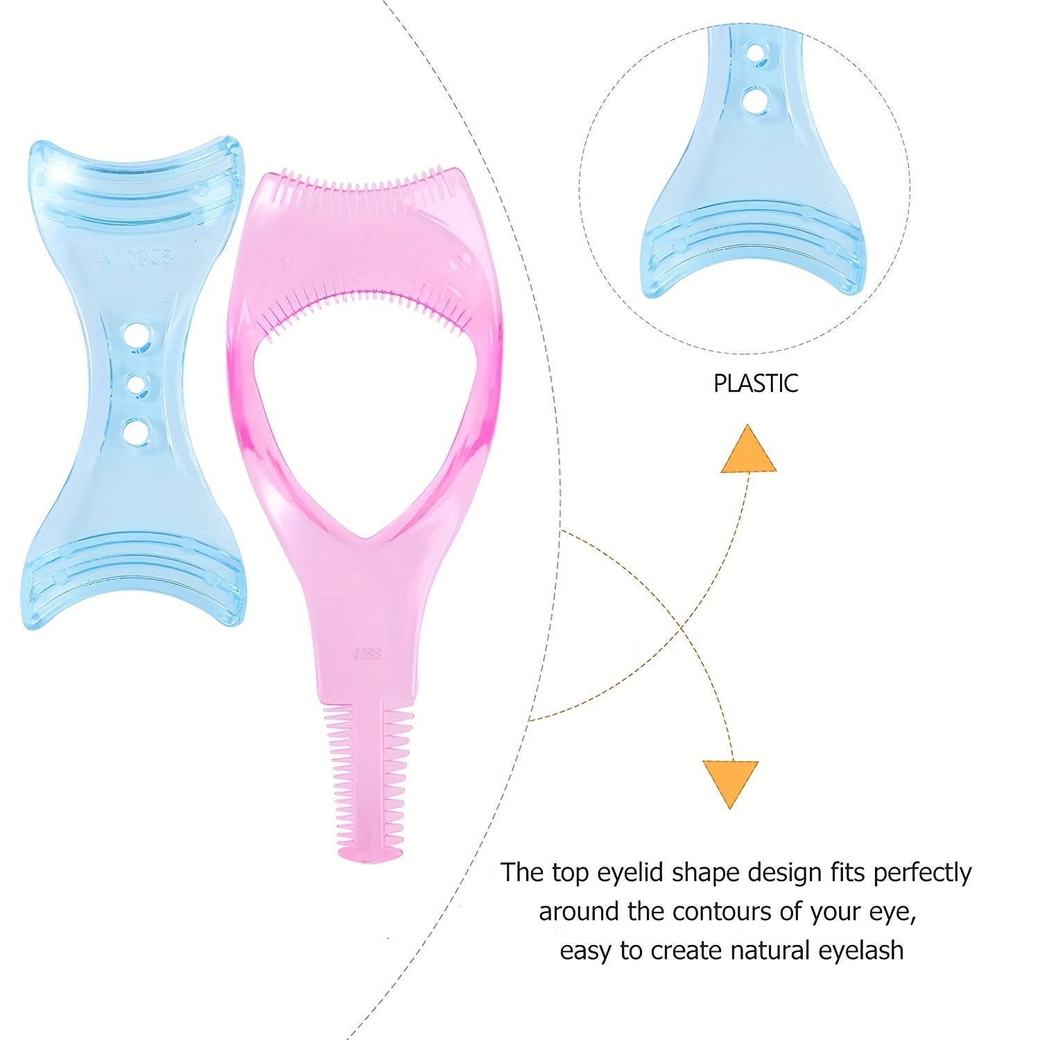 Eyelash Tool with Eyeliner Template Stencil and Comb