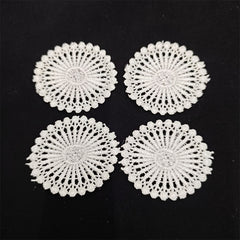 Mini Lace Doily Table Mat Crochet for Dollhouse DIY Diorama Props Collectible Gi