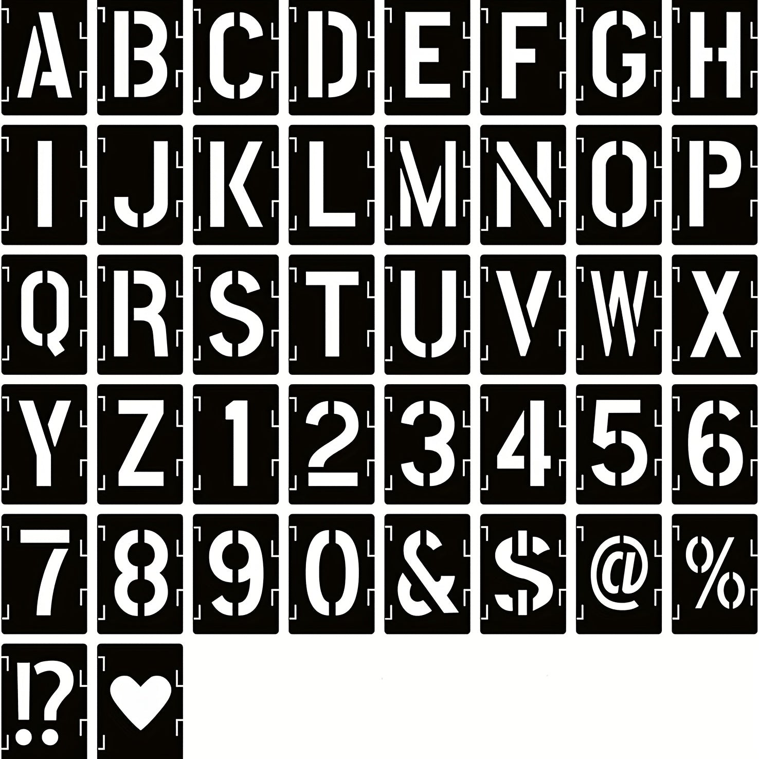 42pcs Letter Stencils Number Craft Stencils Reusable Alphabet Templates