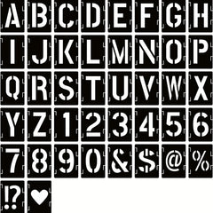 42pcs Letter Stencils Number Craft Stencils Reusable Alphabet Templates