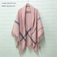 Houndstooth Shawl Blanket Scarf Warm Cashmere Wrap