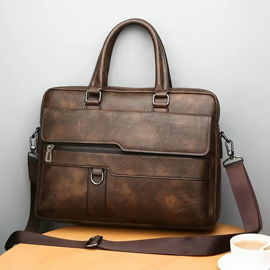 Men's Handbag Shoulder Bag Retro Office Bag Briefcase