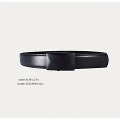 Men's Leather Belt Automatic Buckle Business Suit Waist Strap
