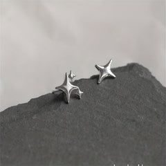 Star Shape Stud Earrings Copper Ear Jewelry For Women