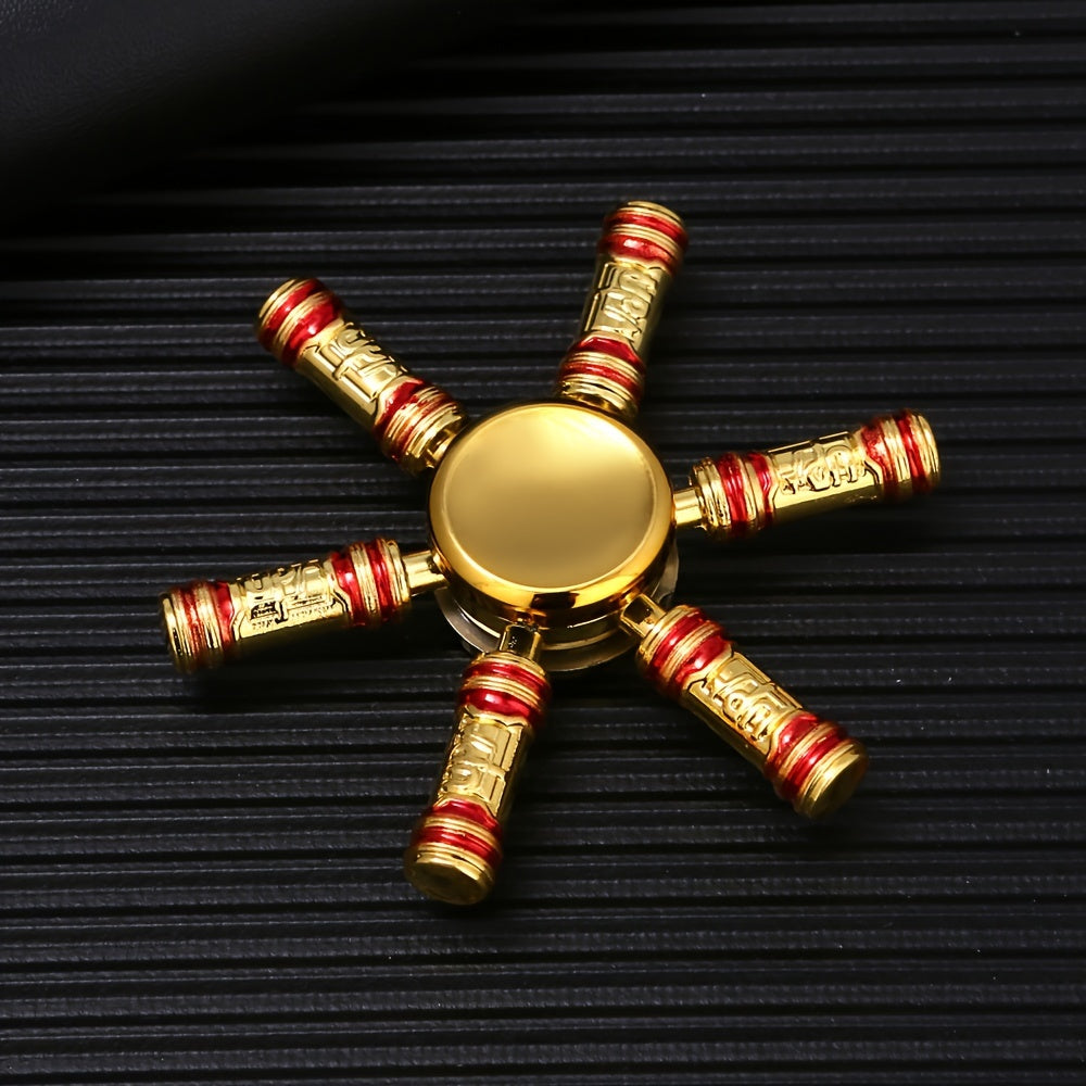 Zinc Alloy Fidget Spinner Golden Red Hand Gyroscope