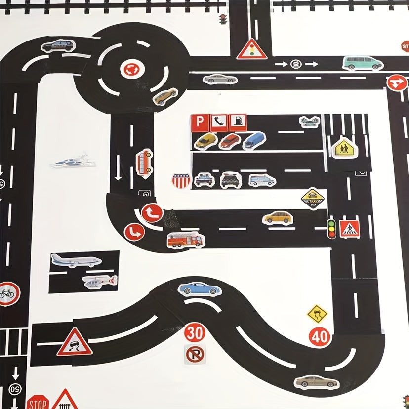 Railway Road and Paper Tape DIY Scrapbook Sticker Craft
