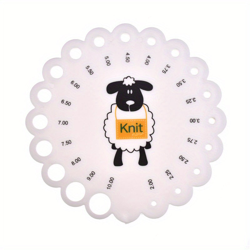 1pc Crochet Knitting Needle Ruler Gauge ABS Plastic