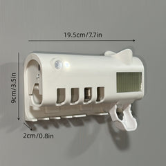 UV Toothbrush Holder with Squeeze Rack