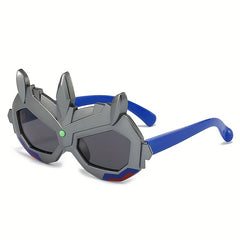 Cartoon Frame Silicone Sunglasses for Kids, Foldable Sun Protection