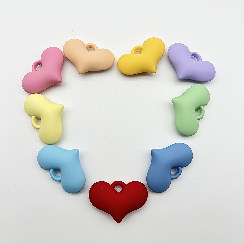Acrylic Lacquer Heart Necklace Earrings Bag Decoration