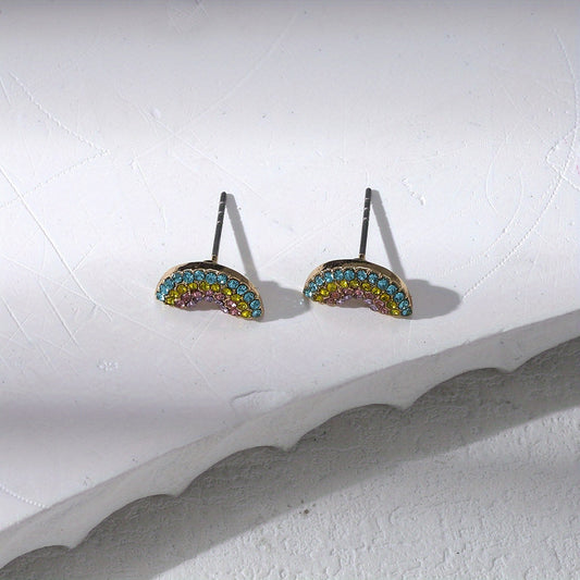 Little Rainbow Stud Earrings Gift For Girls