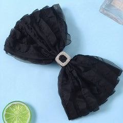 Sweet Fabric Bowknot Hair Clip for Side Hair Bun