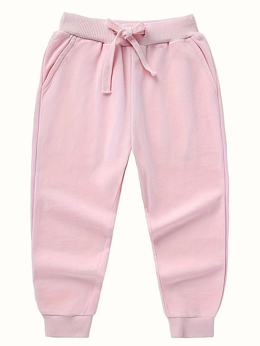 Girls' Comfy Jogger Trousers, Elastic Waist, 2-12 Years