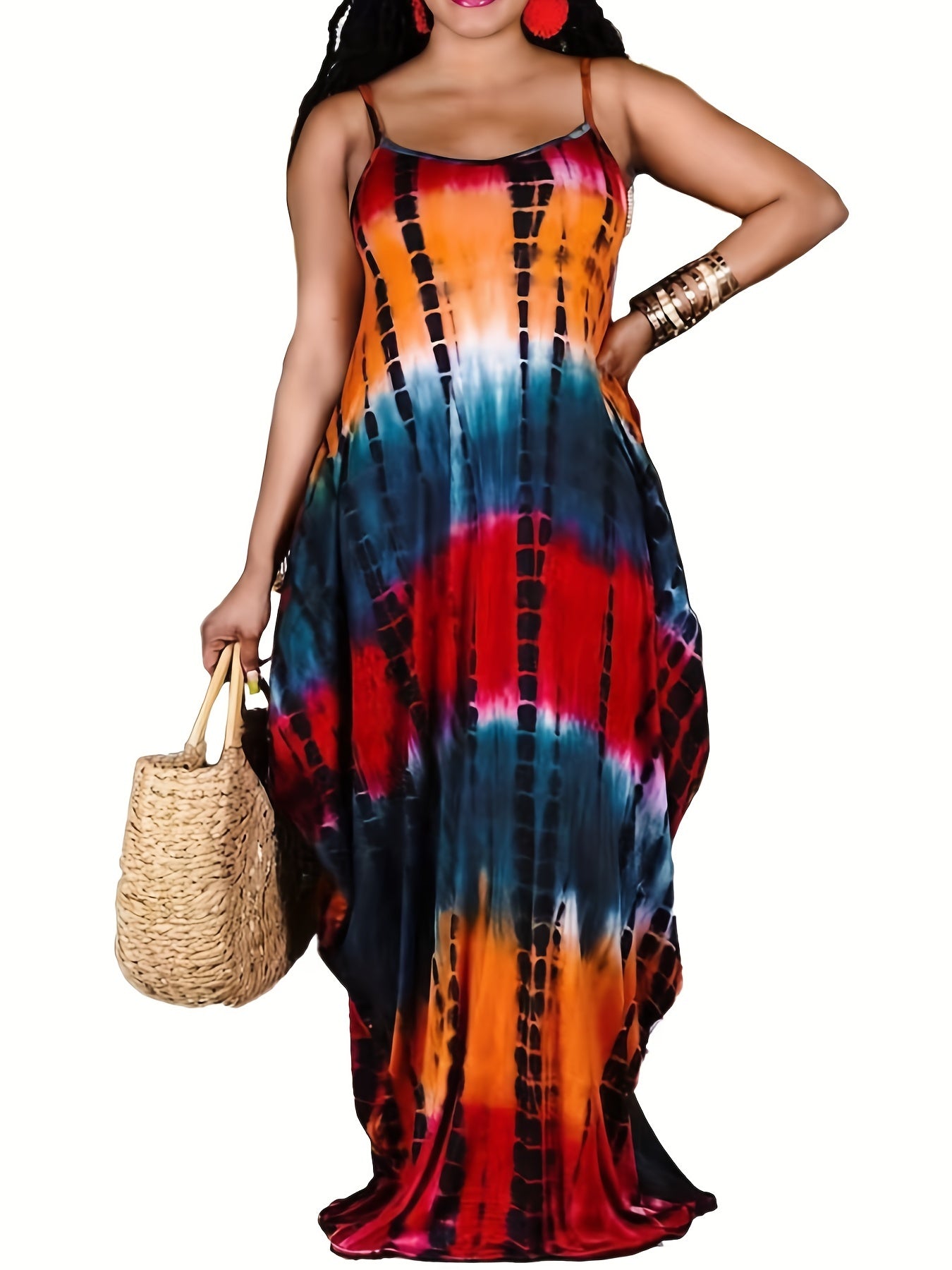  Tie Dye Maxi Cami Dress