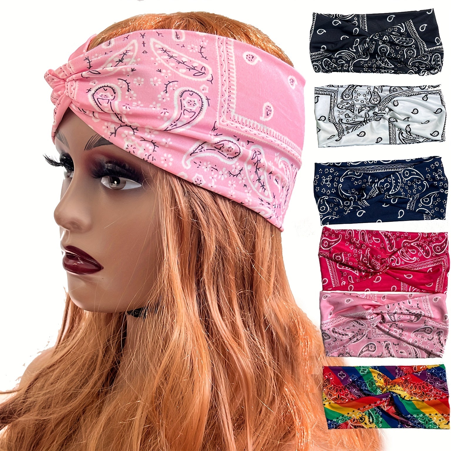 3pcs Boho Style Headband Sports Yoga Fitness Running Bandana