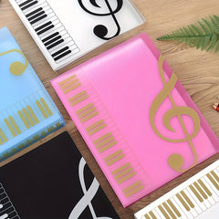 Music Score Book A4 Folder Stave Piano Insert Clip