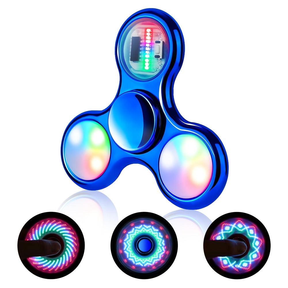 FIGROL LED Fidget Spinner with Glowing Lights Stress Relief Toy