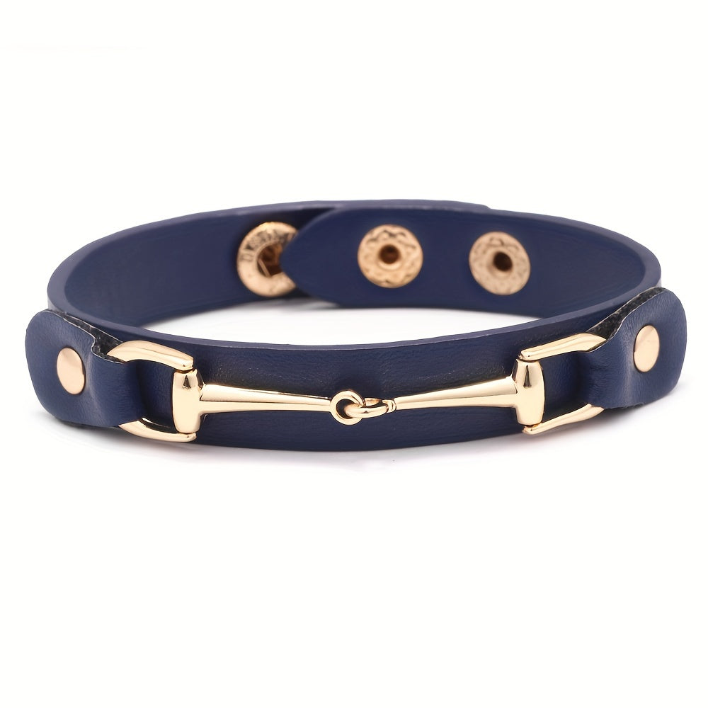 Adjustable Horseshoe Buckle Bracelet Unisex Jewelry